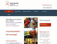 Tablet Screenshot of haarstudiomuis.be